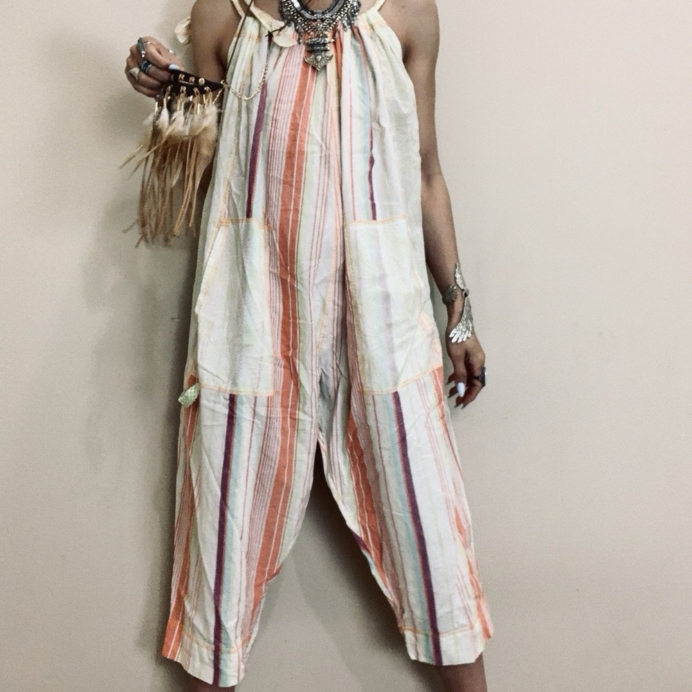 Free People Intimately Striped Jumpsuit